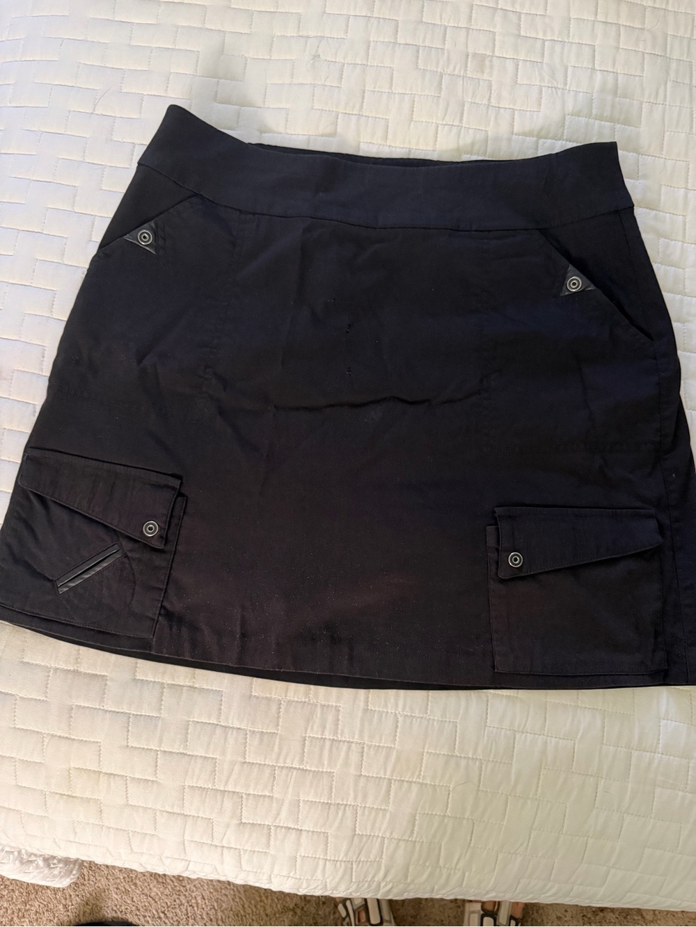 jamie sadock Black Mini Skirt with Cargo Pockets